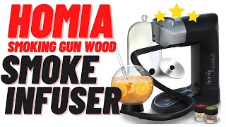homia Smoking Gun Wood Smoke Infuser - Cocktail Kit, Portable Electric Smoker Machine