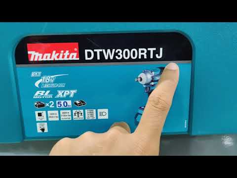 Makita DTW300RTJ Akumuliatorinis smūginis veržliasukis 18V, 2x5,0Ah Li-ion, 330 Nm, 1/2", LED, MAKPACK video