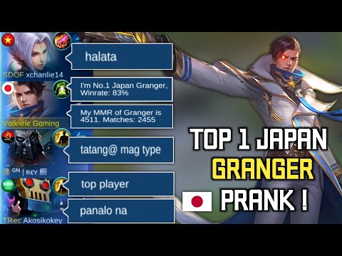 Granger Top 1 Japan PRANK !! + 5k MMR | Franco Nagalit 😂| MLBB
