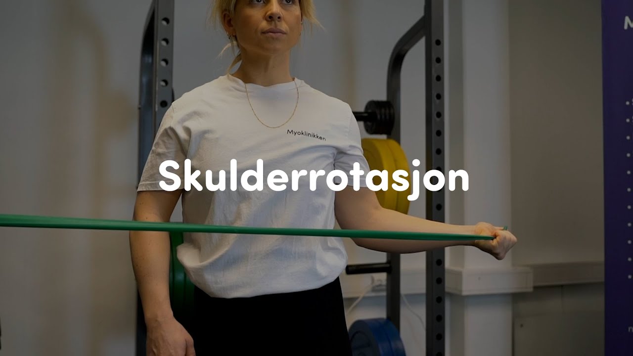 Skulderrotasjon med strikk