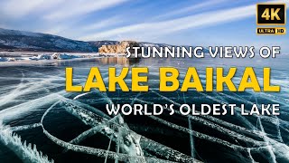 World's Oldest Lake! Lake Baikal Russia 4k Scenic Relaxation Video - Baikal Lake 4k Drone Video