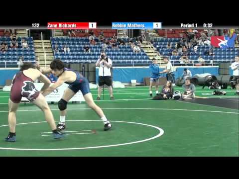 Fargo 2012 132 Round 7: Zane Richards (Illinois) vs. Robbie Mathers (Arizona)