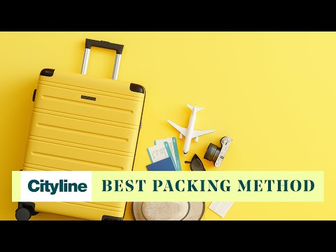 Part of a video titled This is officially the most effective method for packing a suitcase