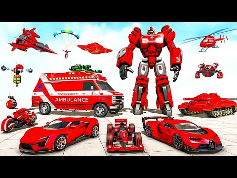 Ambulance truck Robot Car Game - Hero Robot Ambulance Drone Transformation 2 | Android iOS Gameplay