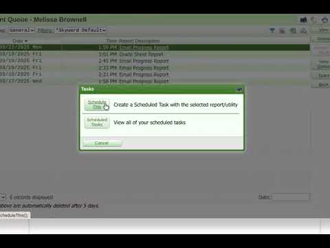 Scheduling Progress Reports In Skyward