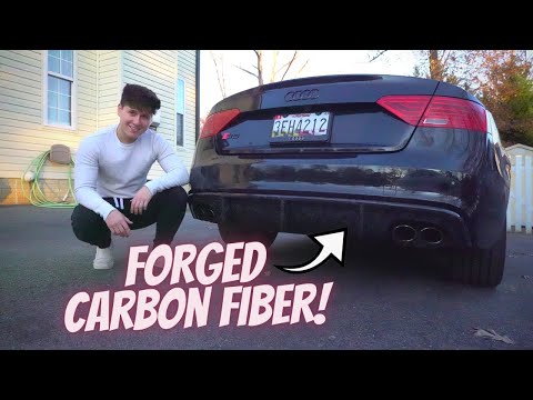 FORGED Carbon Fiber Rear Diffuser Install on my Audi S5!