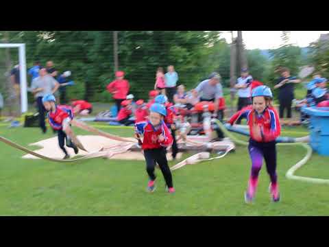 Okresní kolo hry Plamen - Vrchovina 2018: SDH SLATINY mladší - požární útok