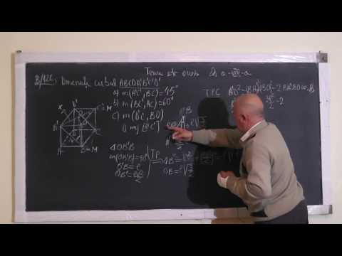 2/2 Lectia 1117 - Unghiul a 2 drepte necoplanare Teorema lui Pitagora generalizata - Clasa 8