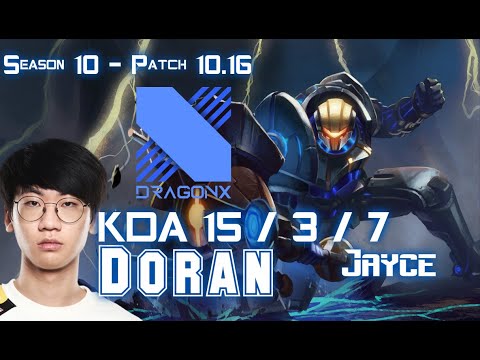 DRX Doran JAYCE vs RENEKTON Top - Patch 10.16 KR Ranked