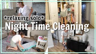 NIGHT TIME CLEANING when you are SO EXHAUSTED! |After hours clean with me