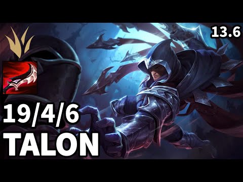 Talon Jungle vs Hecarim - EUW Challenger | Patch 13.6