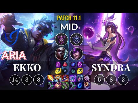 CGA Aria Ekko vs Syndra Mid - KR Patch 11.1