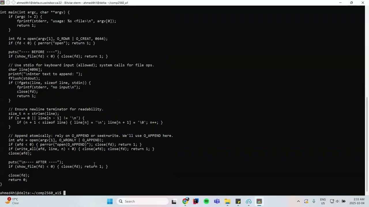Systems Programming Assignment 1 - Afnan Ahmed