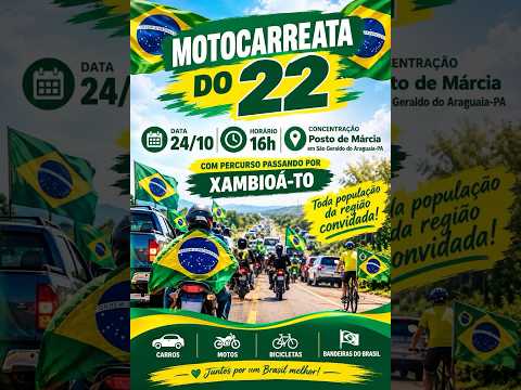Grande carreata hoje em xambioá TO venha você é convidado especial 🇧🇷