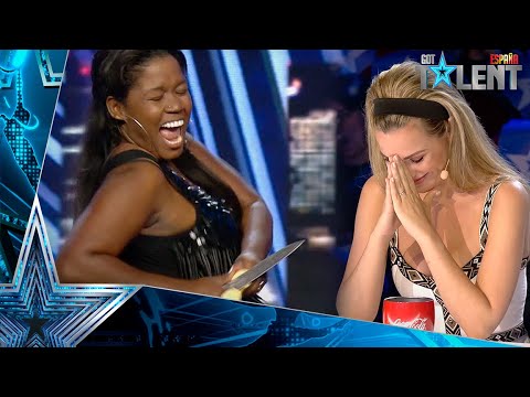 Una concursante colombiana SE CORTA un dedo en su actuación | Audiciones 2 | Got Talent España 2021