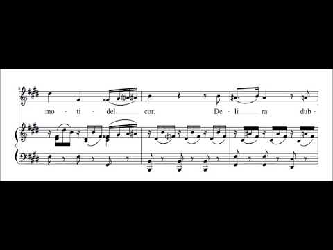 Delira dubbiosa - E major (N. Vaccaj - Metodo pratico di canto) piano accompaniment