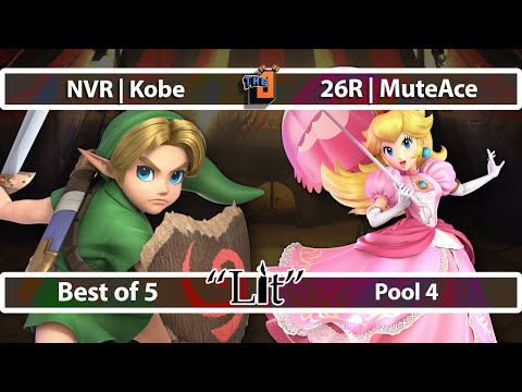 Smash LITvitational - NVR | Kobe (Young Link) v. 26R | Muteace (Peach) - CFL SSBU