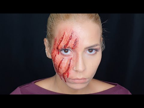 BEAR ATTACK HALLOWEEN MAKEUP - ATTACCO DI UN ORSO TRUCCO DI HALLOWEEN