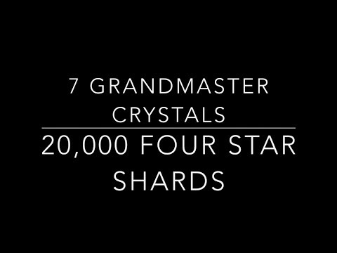 7 Grandmaster Crystals & 20,000 Four Star Shards