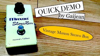 Video thumbnail for Vintage Maxon Stereo Box Quick Sound Check by Gaijean