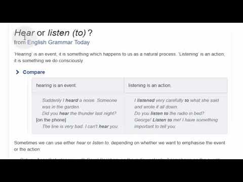 الفرق بين hear و listen