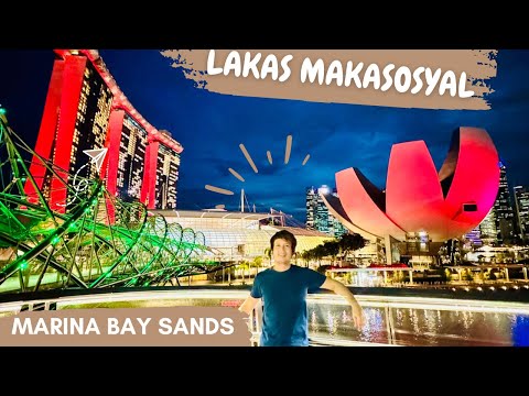 MARINA BAY SANDS HOTEL | SPAGO BAR | INFINITY POOL | HELIX BRIDGE | SPECTRA - LIGHT & WATER SHOW