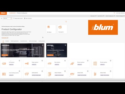New start page for the Blum Product Configurator | Blum