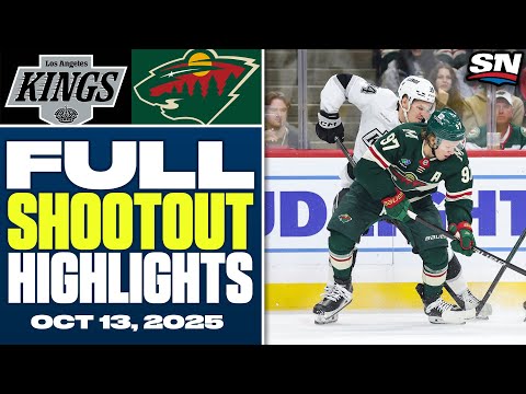 Los Angeles Kings at Minnesota Wild | FULL Shootout Highlights - October 13, 2025