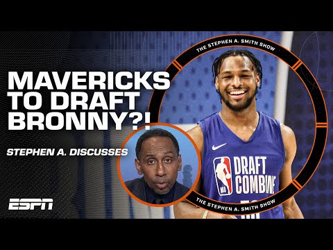 Stephen A.: The MAVERICKS might draft Bronny James BEFORE the Lakers ???? | The Stephen A. Smith Show