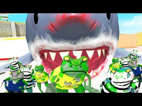 GIANT SHARK EATS ZOMBIE FROGS - Amazing Frog - Part 154 | Pungence
