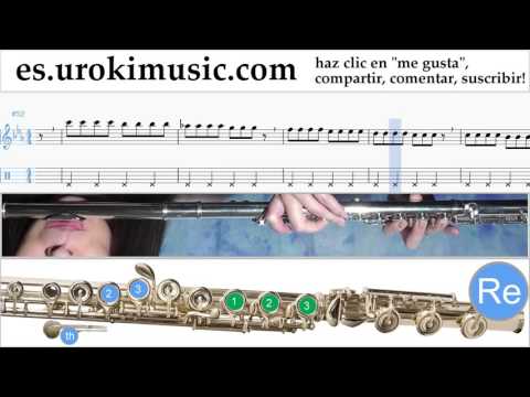 Como Tocar Flauta Pharrell Williams - Happy Parte#1 Clases Notas Musicales Tutorial Tablatura