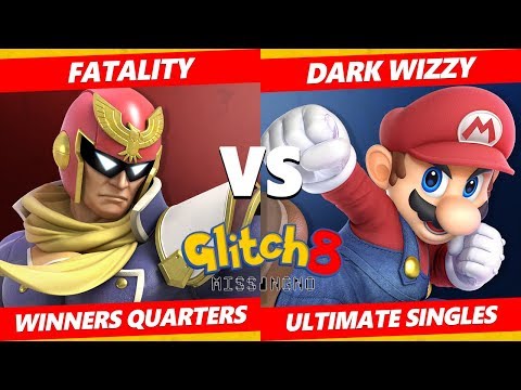 Glitch 8 SSBU - Fatality (Captain Falcon) Vs MVG  Dark Wizzy (Mario) Smash Ultimate Winners Quarters