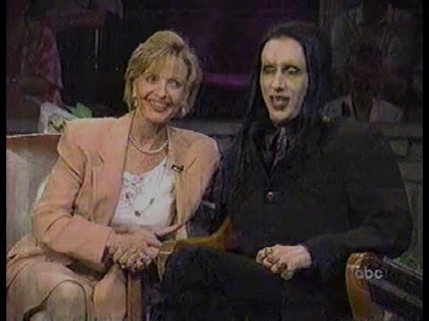 MARILYN MANSON AND MRS. BRADY make a LOVE CONNECTION on "Politically Incorrect." (1997)