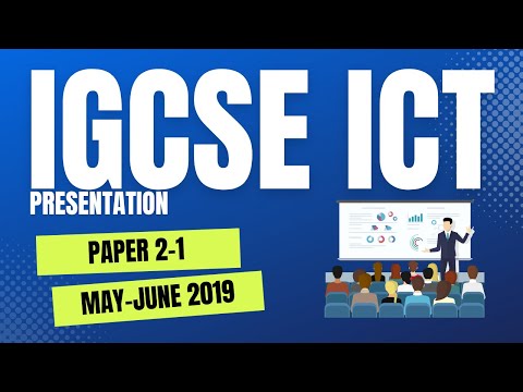 IGCSE ICT Powerpoint May/June 2019 Variant 21