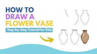 Flower Vase Drawing - Easy Step-by-Step Art for Kids