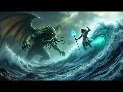 Cthulhu vs Poseidon Epic Ocean Clash of Cosmic Horror and Greek Mythology!