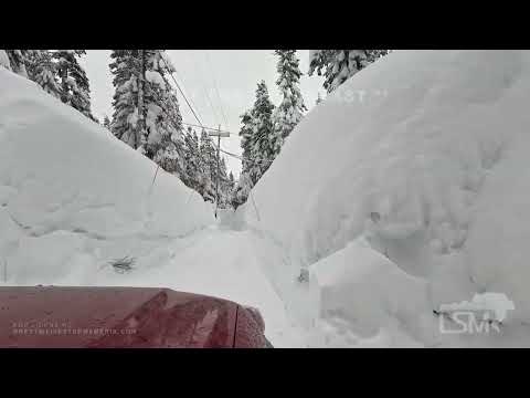 01-17-2023 Soda Springs - Snow pack creates huge walls of snow down roads