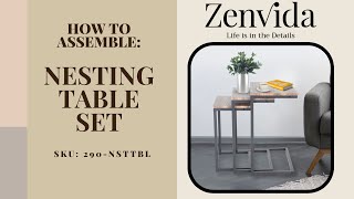 Zenvida Nesting Table Set Assembly