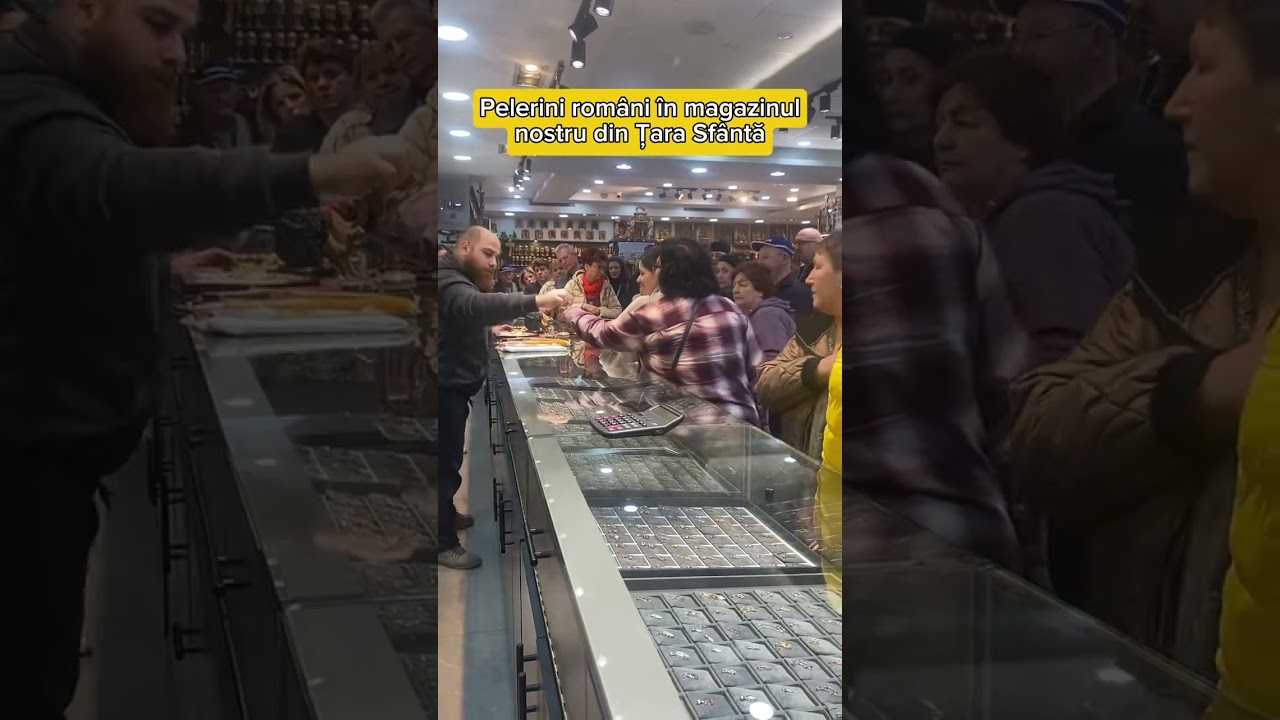 Pelerini români la magazinul nostru din Țara Sfântă
