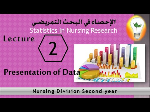 statistics in nursing lecture 1 الإحصاء في التمريض المحاضرة الأولى