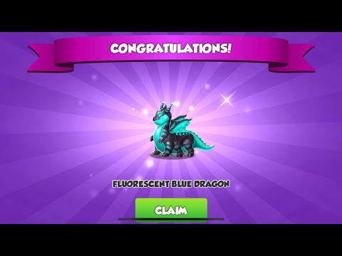 I got FLUORESCENT BLUE Dragon 😀 || Dragon Mania legends