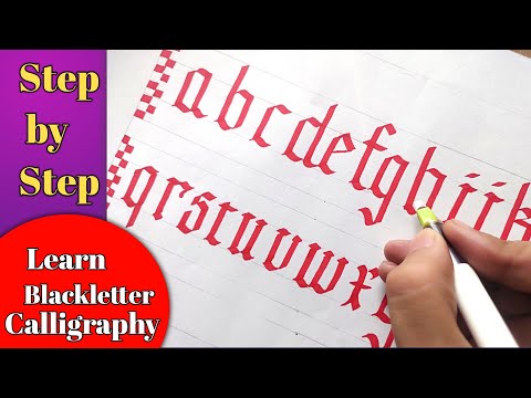 Easy Gothic Calligraphy: Blackletter Alphabet Tutorial (part 1)