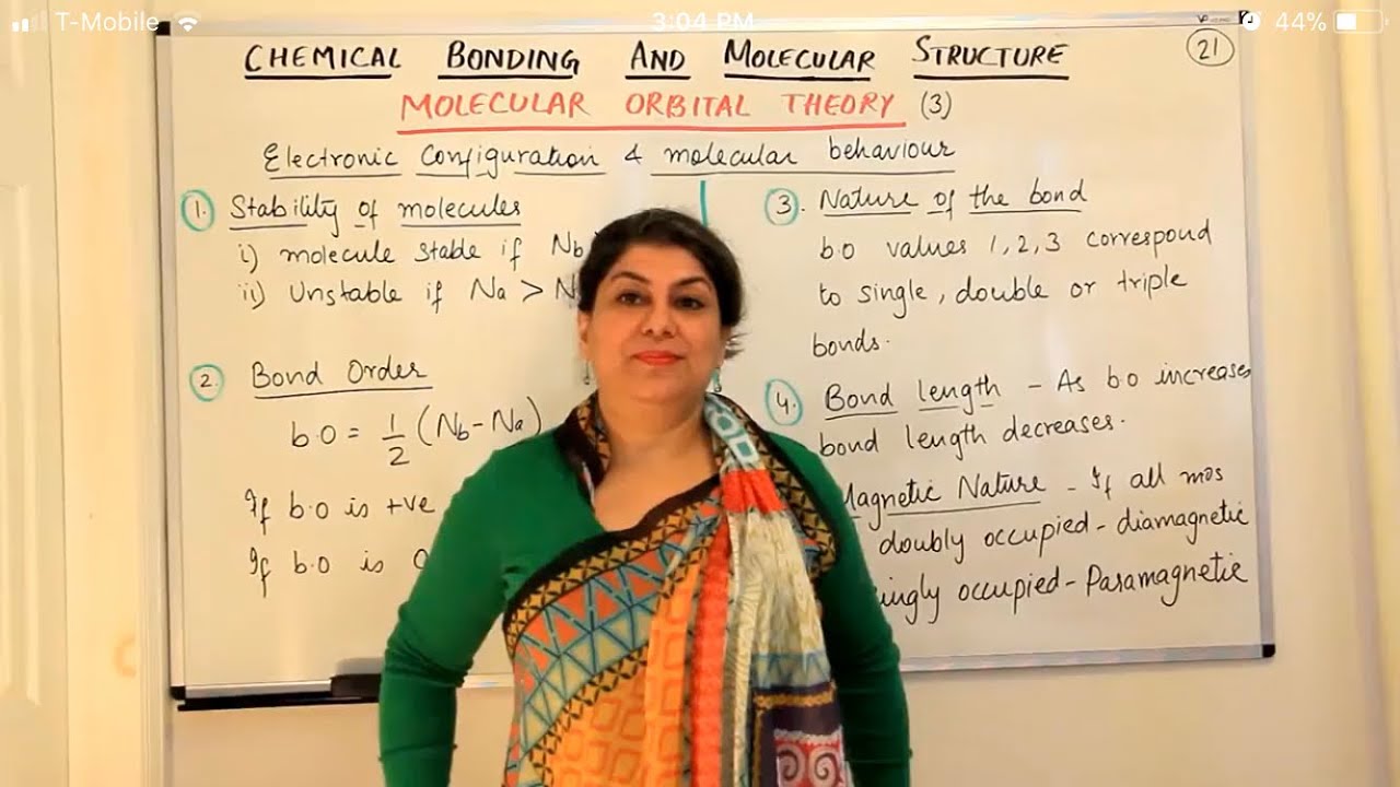 Molecular Orbiral Theory 3 - Chemical Bonding And Molecular Structure (Part 21)