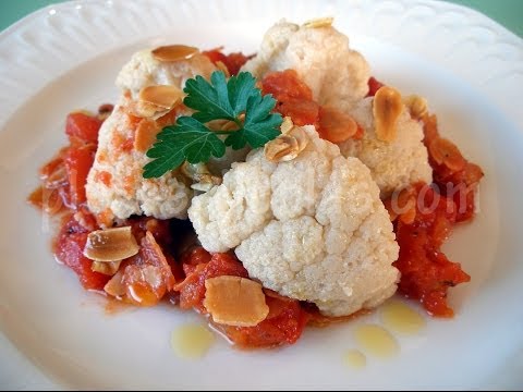 Coliflor con almendras laminadas