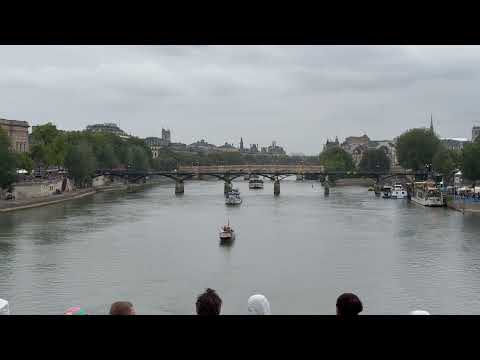 Paris 2024 Olympics Games Opening Ceremony Parade of Athletes on Seine River Boat