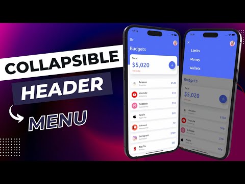 SwiftUI Collapsible Header Menu - Complex UI - Xcode 14 - SwiftUI Tutorials thumbnail