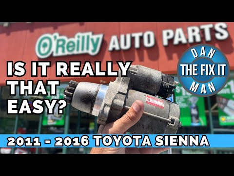 2011 - 2015 Toyota Sienna 3.5L V6 Won't Start! How To Replace Starter! EASY DIY Replacement 2GR FE