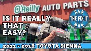 2011 - 2015 Toyota Sienna 3.5L V6 Won't Start! How To Replace Starter! EASY DIY Replacement 2GR FE