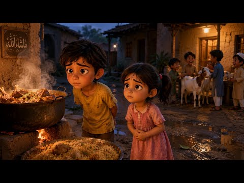 गरीब बच्चों की पहली बकरा ईद 😭❤️ | Emotional 3D Animation Story