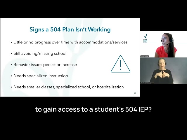 How 504 Plans and IEPs can Support Survivors’ Needs in K-12 Schools, Pt. 2 (English)